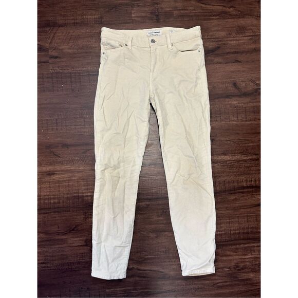 Lucky Brand Cream Corduroy Pants, Sz 6 - Picture 1 of 2